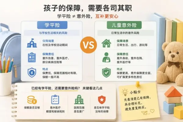 学校已经买了学平险，孩子还要不要意外险？先别急着重复买